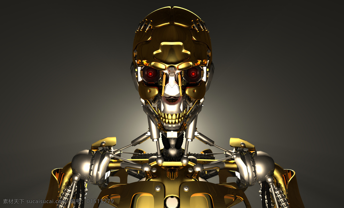 金色 机器人 机器人素材 人物 人物素材 概念 机械 玩具 其他类别 现代科技
