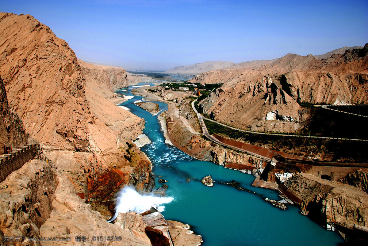 喀拉喀什河 风景优美 最美景观 明媚风光 高清美景 河流 蓝天 山石 自然景观 山水风景