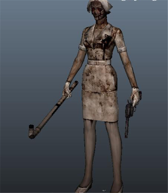 恐怖 3d 女 护士 僵尸 游戏 模型 行尸游戏模块 装饰 人物 网游 3d模型素材 游戏cg模型