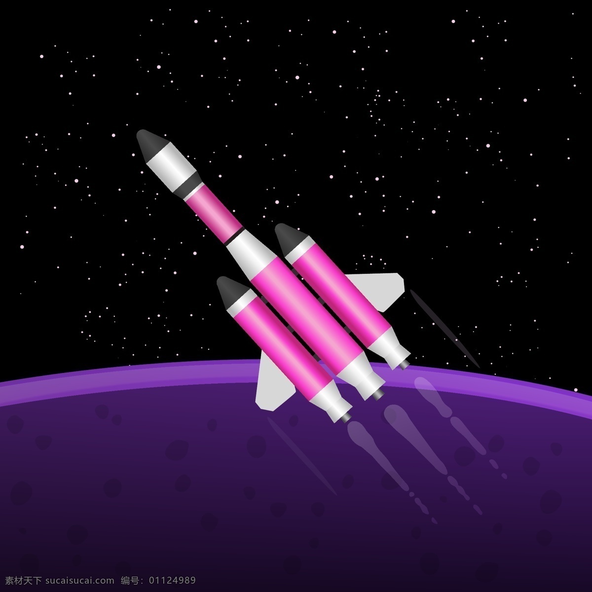 卡通火箭 飞船 发射 航天 科技 宇宙 飞向太空 太空 飞行器 卡通设计