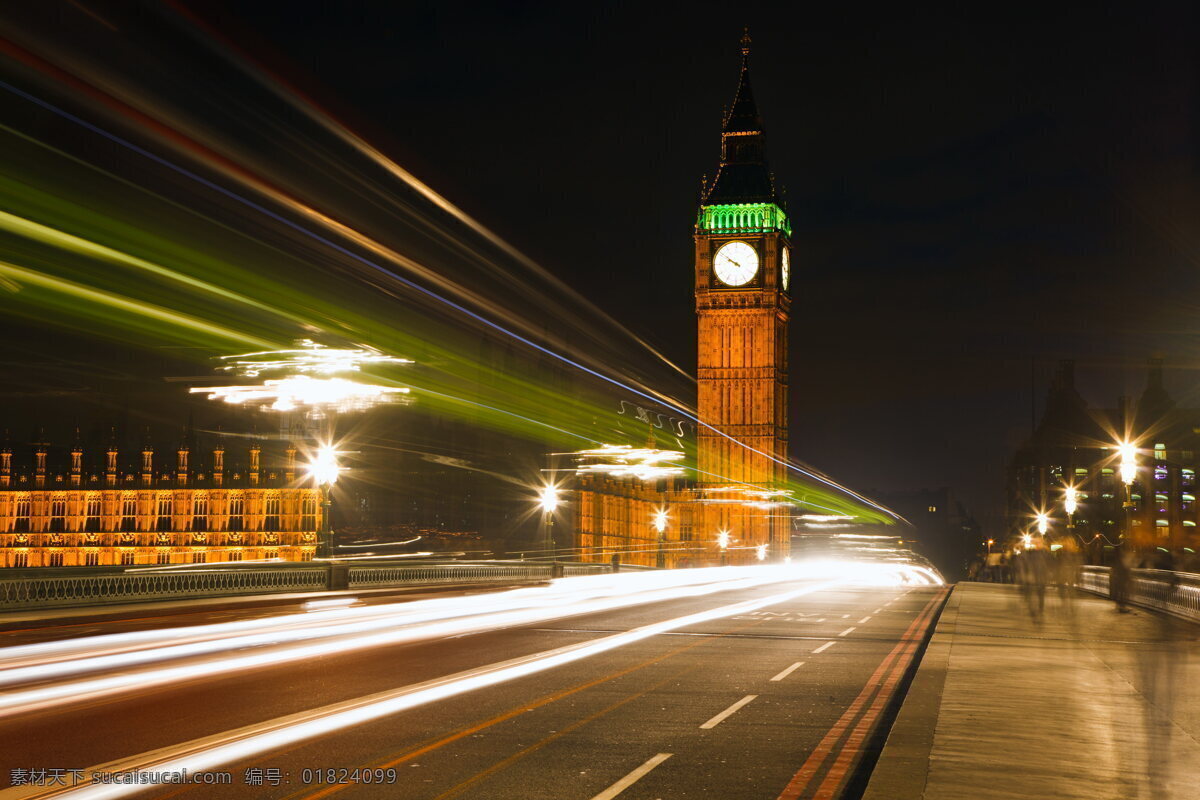 伦敦 大本钟 夜景 英国 街道 道路 英国夜景 伦敦夜景 城市 钟楼 欧洲建筑 古建筑 特色建筑 夜晚 灯光 璀璨 城市风光 建筑摄影 建筑园林