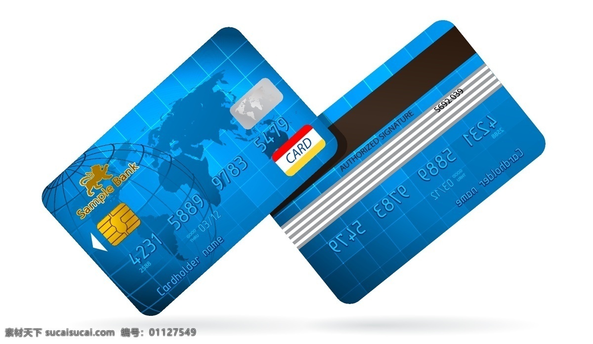 银行卡设计 信用卡 银行卡 ic卡 名片卡片 矢量素材 白色