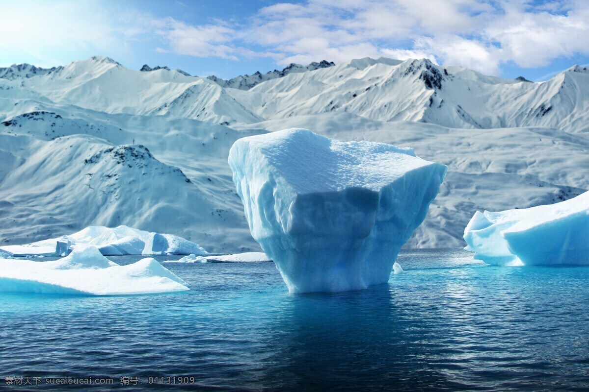 蓝天 白云 冰川 河流 海洋 大海 壁纸 8k壁纸素材 3d设计 3d作品