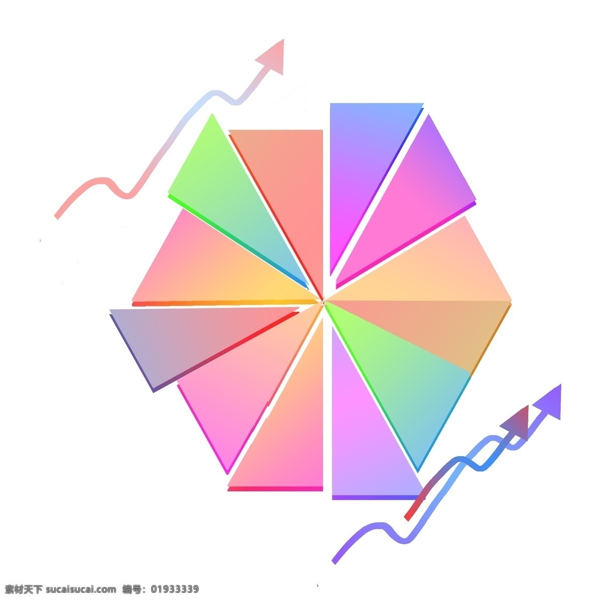立体 图表 插画 彩色的图表 ppt图表 图表装饰 图表插画 彩色的箭头 创意图表 立体图表