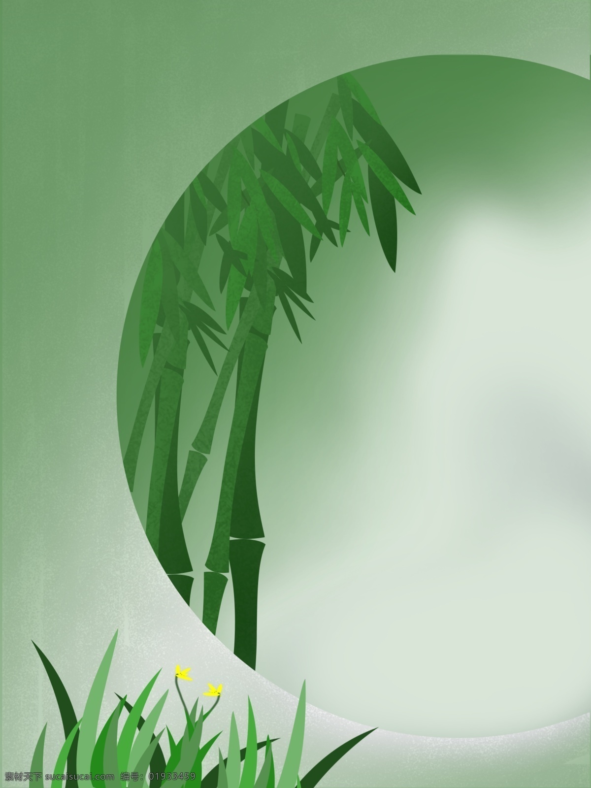 创意 圆环 里 竹子 背景 色彩 背景素材 广告背景 彩色背景