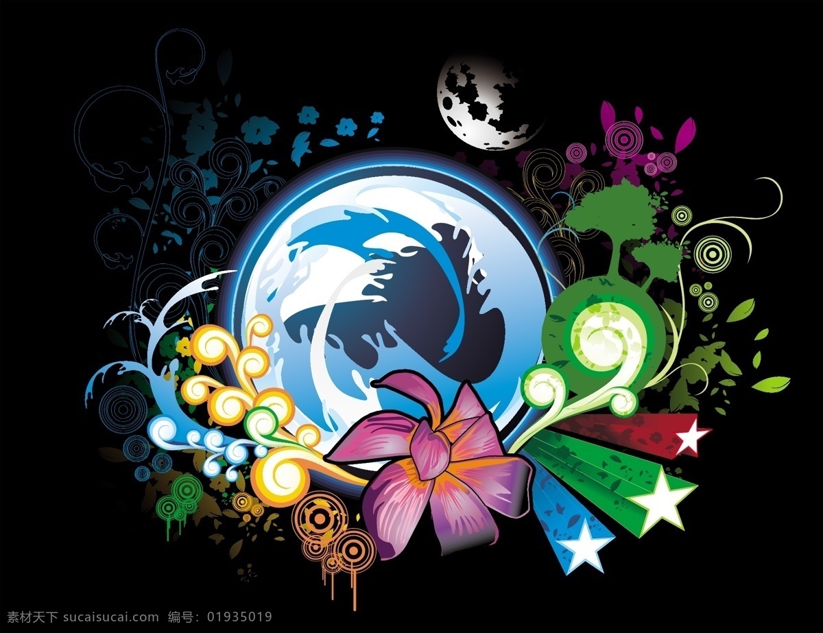 潮流 花纹 元素 banner dj 潮流花纹 潮流设计 翅膀 地球 碟机 放射线背景 光芒 蝴蝶 圆形 立体星星 花朵 丝带 音乐 墨迹 月球 矢量图 矢量 花边 底纹 边框 花纹花边