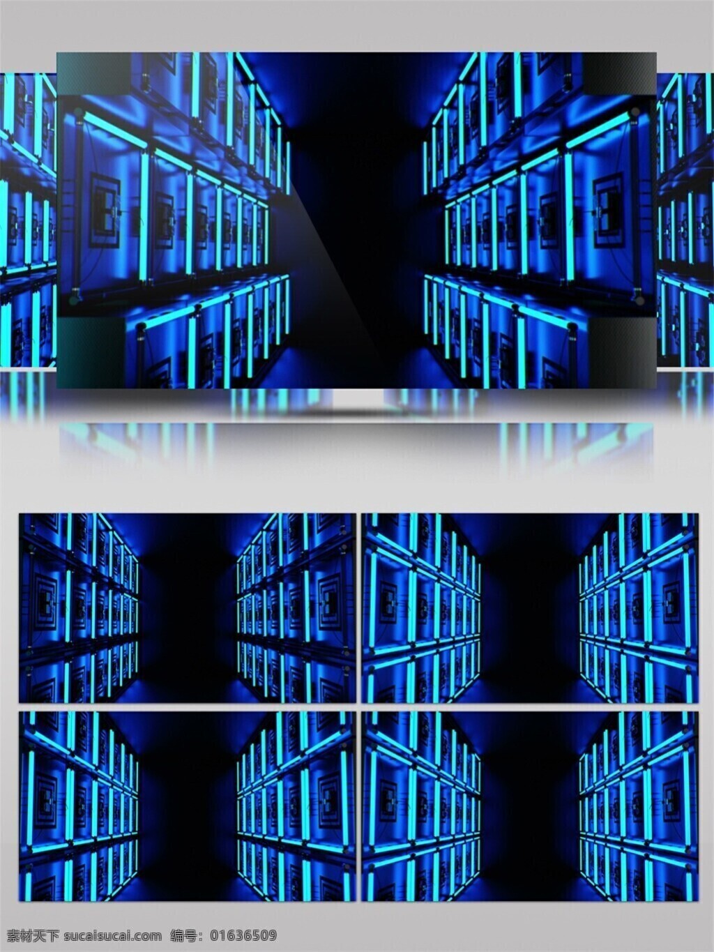 方块 激光 节目灯光 蓝色 视觉享受 唯美背景素材 蓝光 星际 隧道 视频
