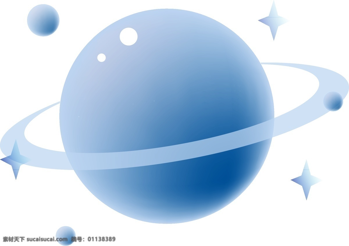 精美 灰色 星球 插画 光滑的星球 灰色星球 卡通星球插画 创意星球插画 蓝色的光晕 精美的星球