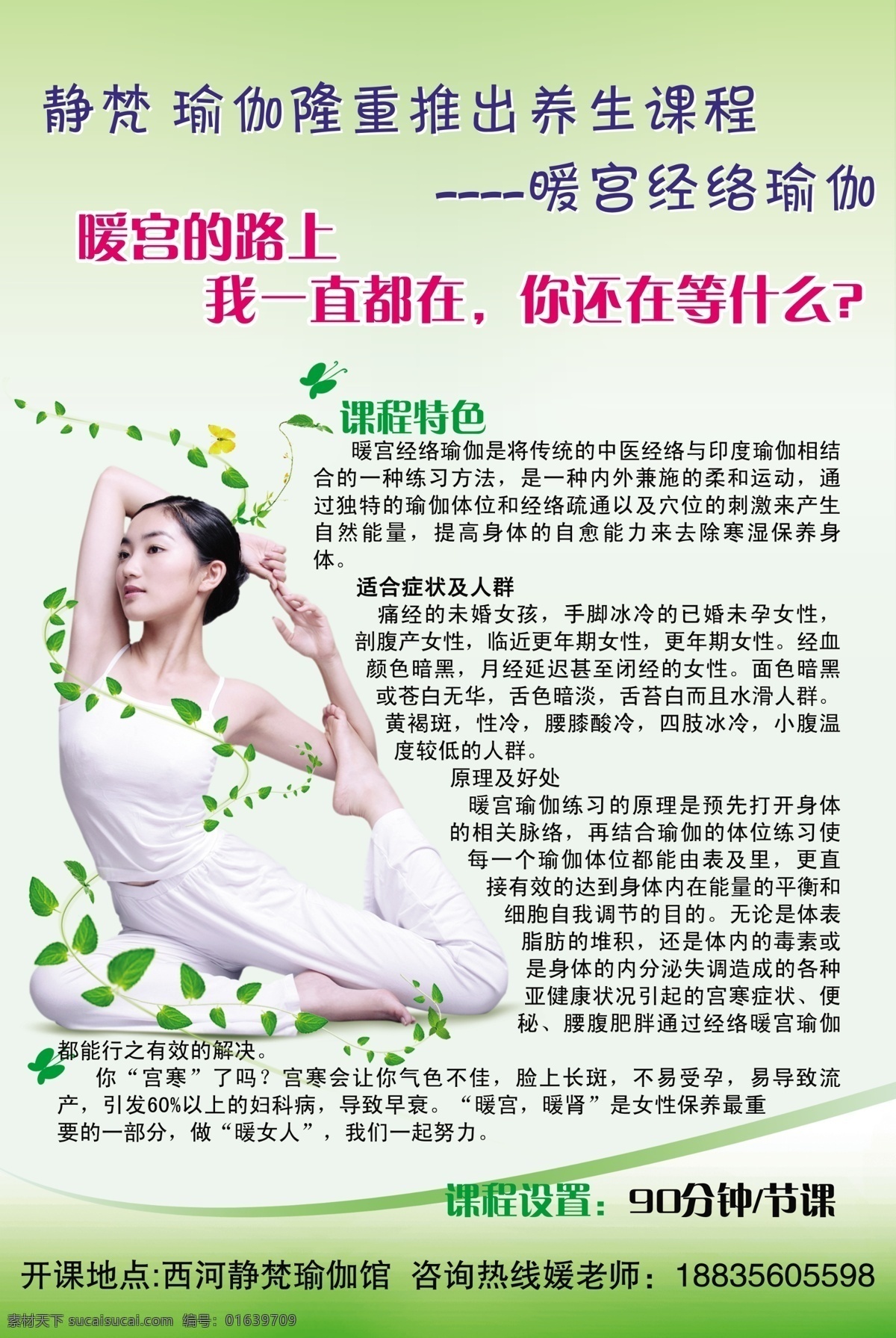 暖宫瑜伽海报 瑜伽 海报 暖宫海报 形体海报 绿色海报 分层