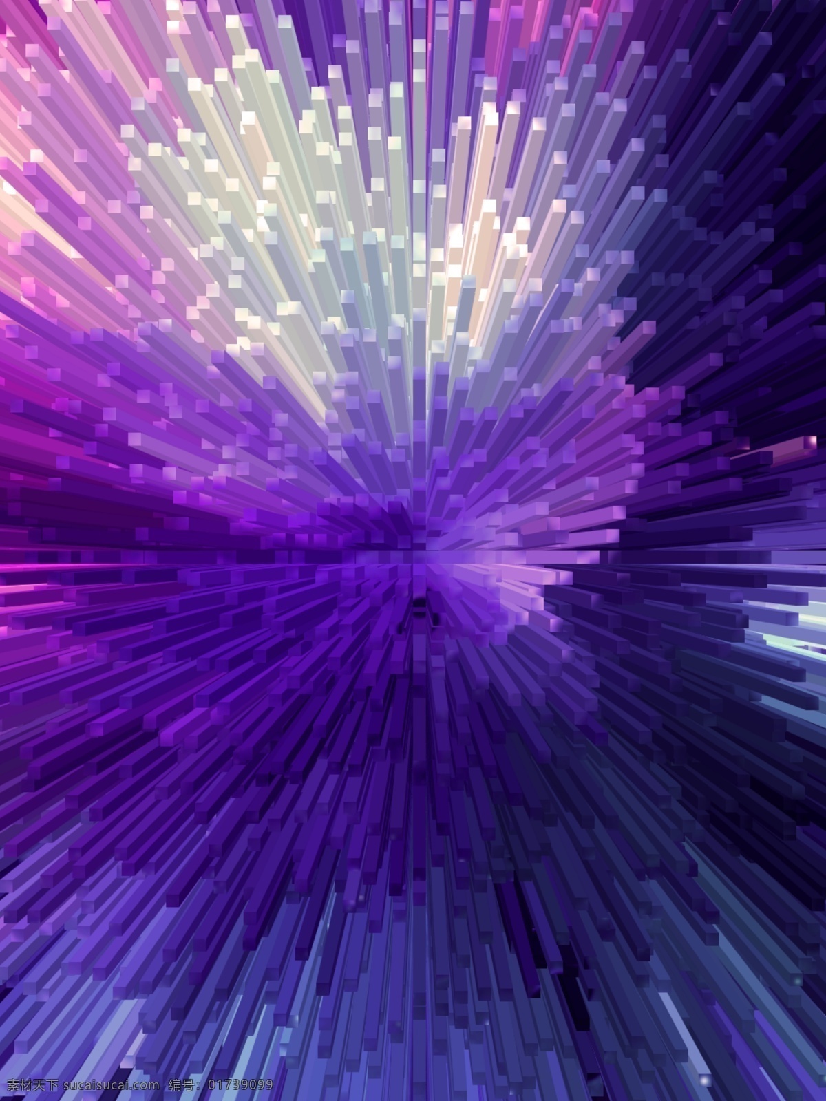 纯 原创 紫色 渐变 柱状 放射 3d 质感 背景 空间 酷炫 线性