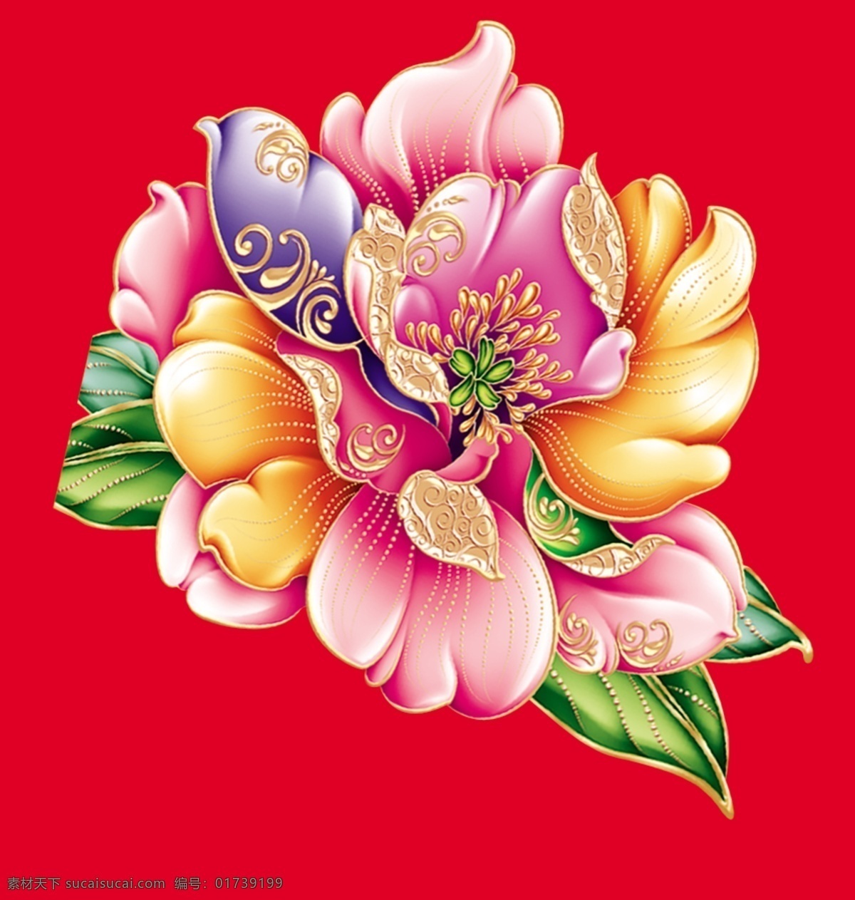牡丹花 中国风 月饼包装 中国元素 古典元素