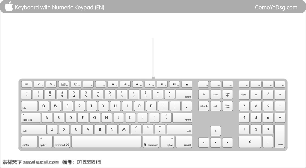 苹果 电脑 键盘 矢量 mac keyboard 分层 回车 空格 灰色 简介 现代科技
