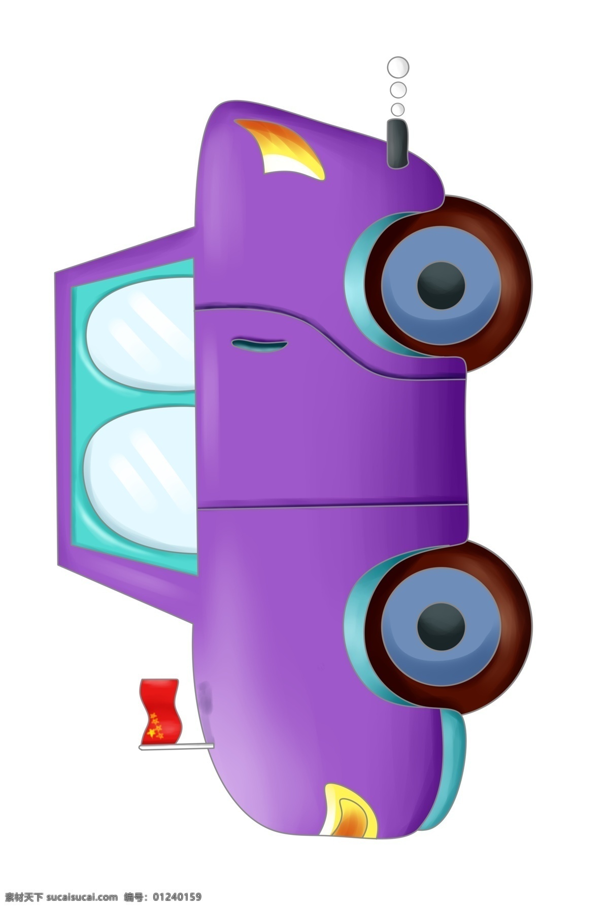 紫色 汽车装饰 插画 紫色的汽车 漂亮的汽车 交通汽车 创意汽车 立体汽车 卡通汽车 载客汽车
