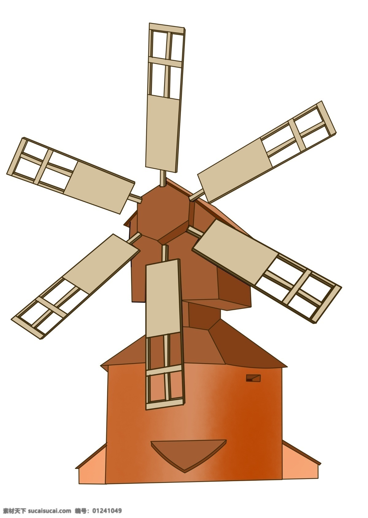 风车 建筑装饰 插画 装饰的风车 卡通插画 风车环保 风力发电 节约能源 节能减排 好看的风车