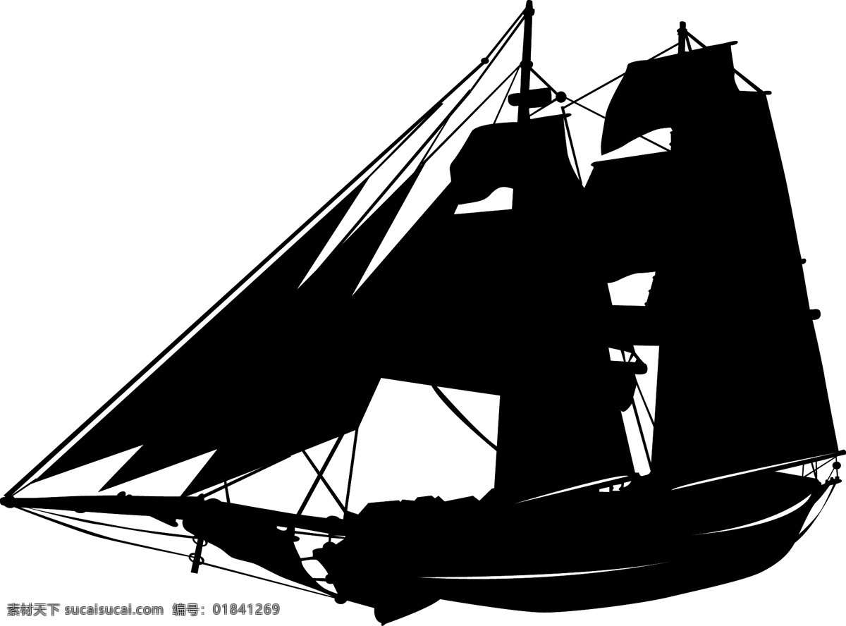 印花 矢量图 帆船 服装图案 黑色 交通 色彩 印花矢量图 面料图库 服装设计 图案花型