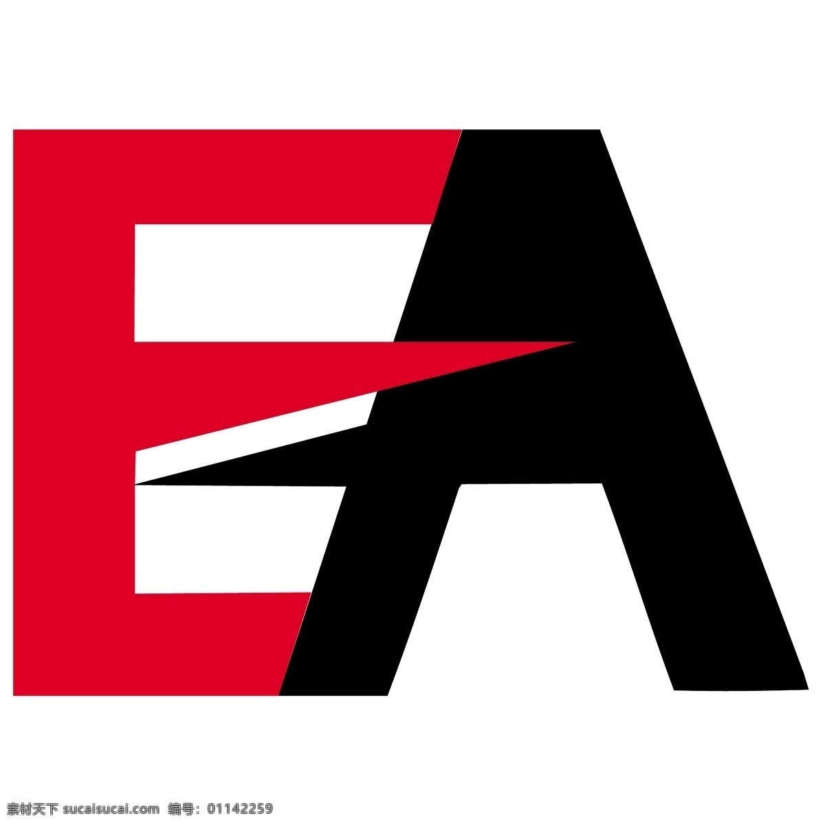 免费下载ea ea标志 标识为免费 白色