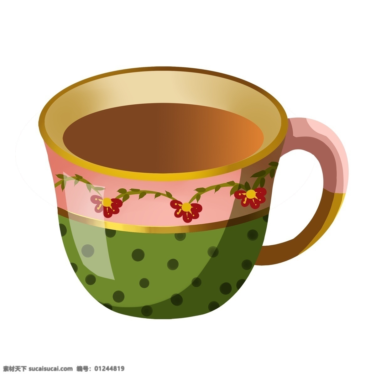 手绘 茶具 茶饮 元素 免 抠 陶瓷 器具 茶杯 下午茶