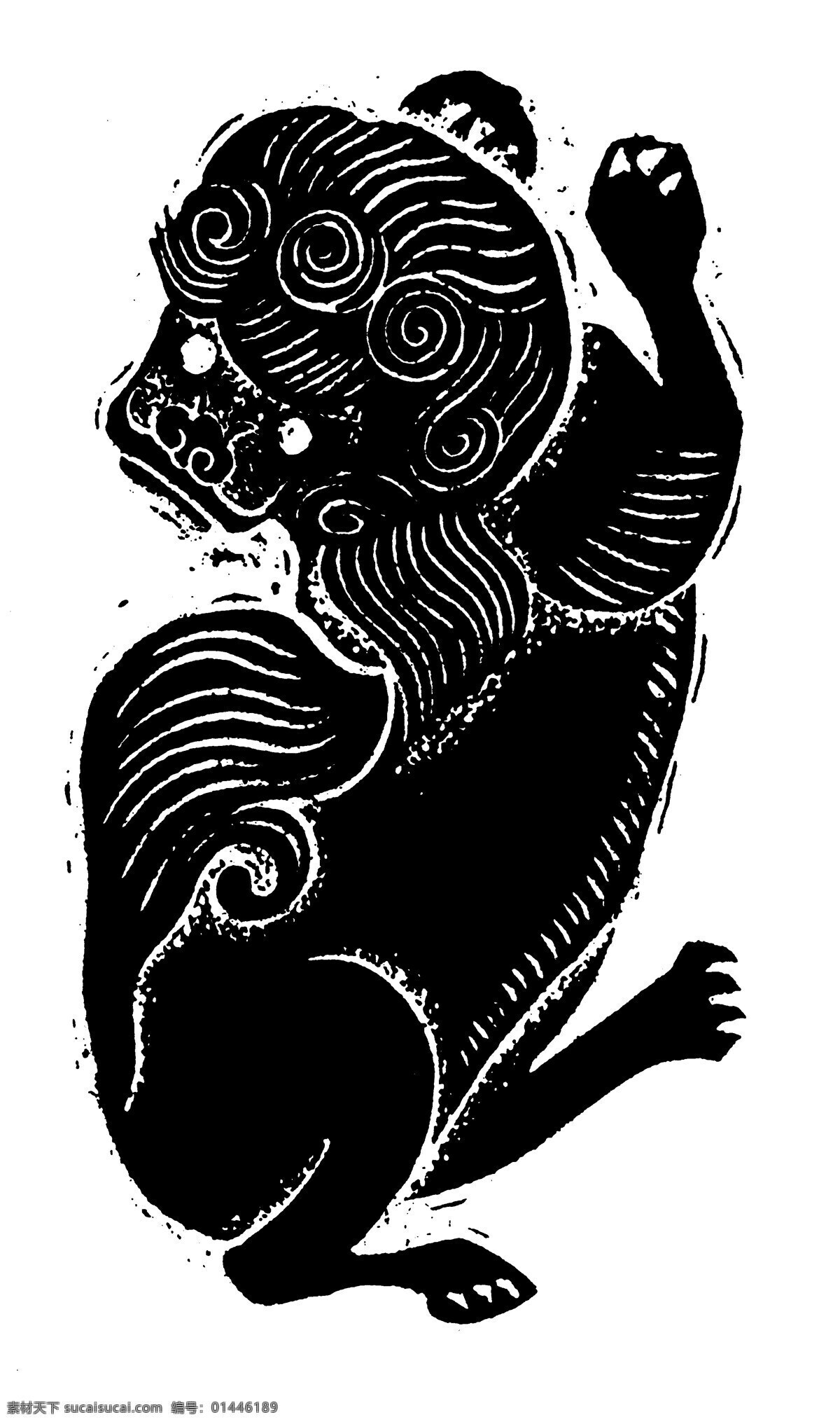 动物图案 元明时代图案 中国 传统 图案 54 设计素材 装饰图案 书画美术 白色