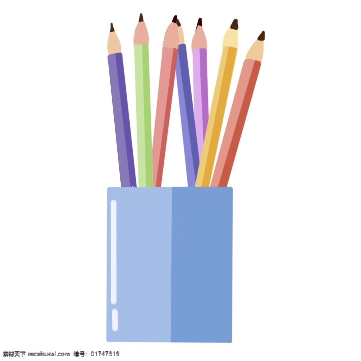 彩色 铅笔盒 笔筒 铅笔 办公文具
