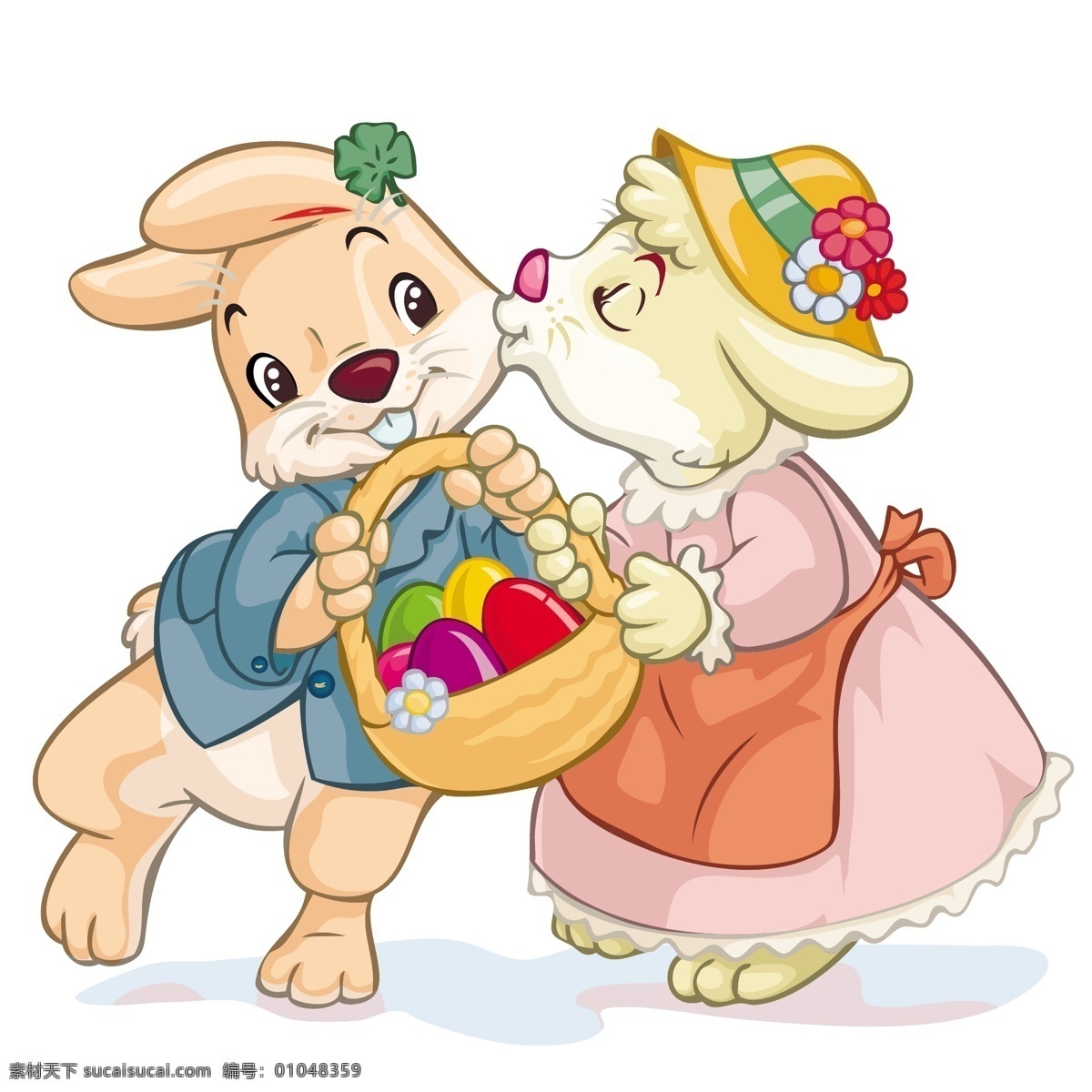 复活节 彩蛋 兔子 节日 矢量素材 节日素材 矢量