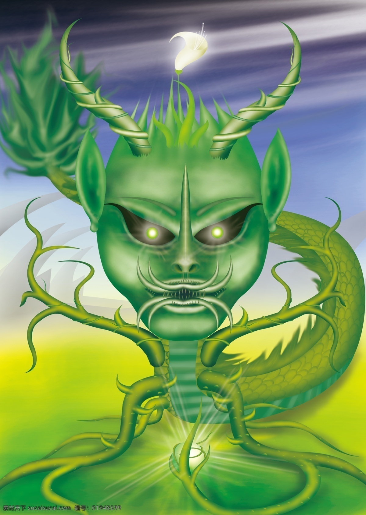 绿色精灵 神兽 守护神 绿色 龙 四不像 恶魔 卡通图 卡通人物 动漫 绿色人物 精灵 森林精灵 唯 爱 独 广告设计模板 源文件