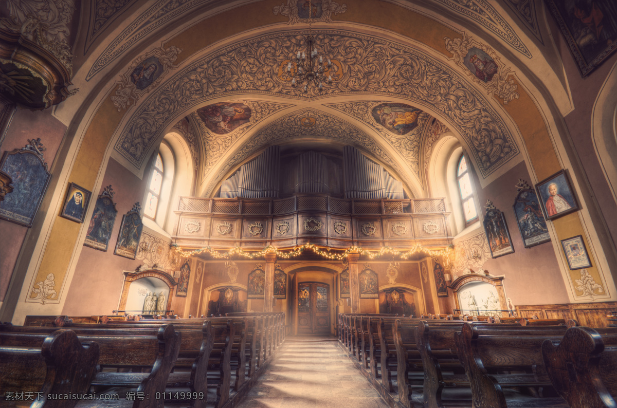 欧式教堂 欧式 教堂 走廊 大堂 异国风情 祈祷 教徒 欧洲风景 建筑园林 室内摄影