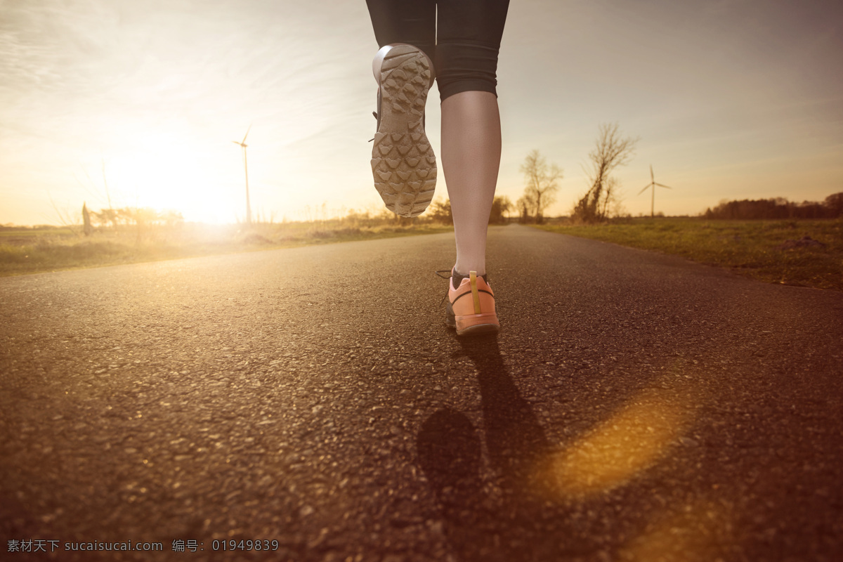 跑步的人 阳光 日出 清晨 公路 跑步 晨跑 锻炼 健身 运动 背影 女性 体育锻炼 马路 柏油马路 人物图库 日常生活