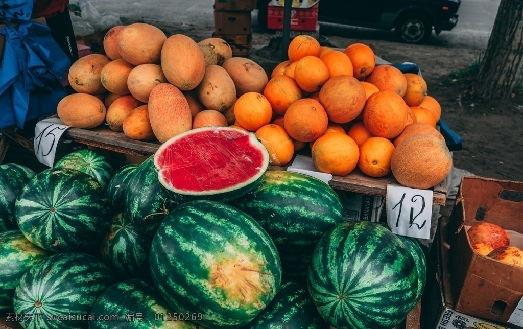 西瓜切面 水果 水果切面 水果切片 切片 夏天 网纹瓜 新鲜水果 热带水果 南瓜 生物世界