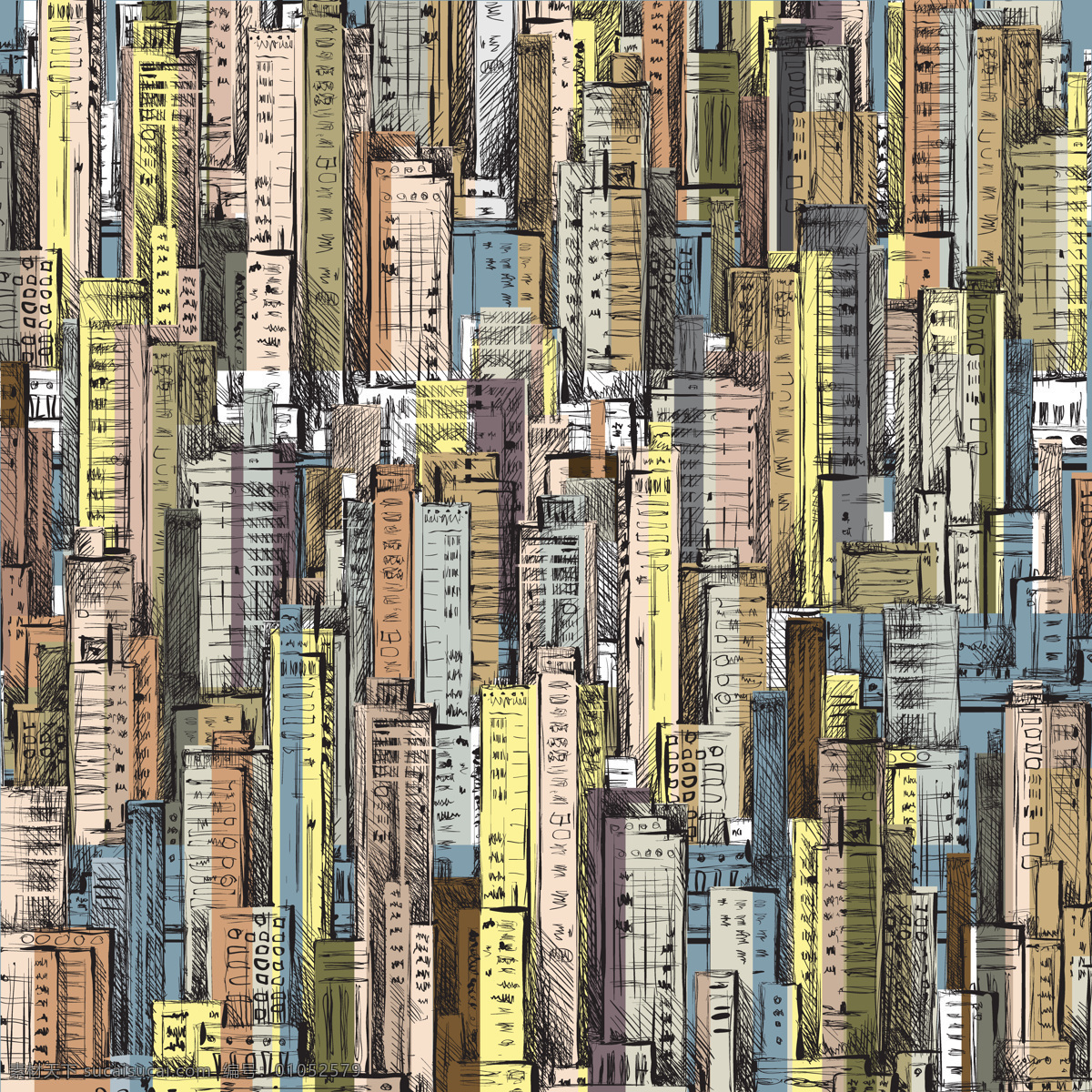 城市插画背景 城市 插画 背景 高楼大厦 城市建筑 城市漫画 其他类别 生活百科 灰色