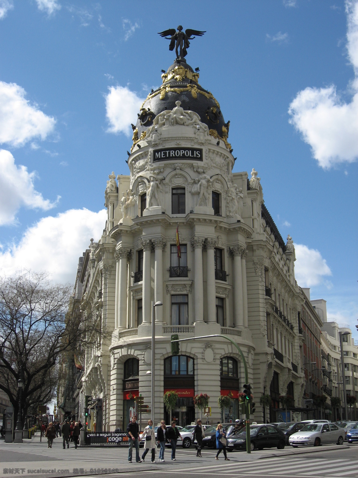 马德里建筑 metropolis 建筑 building 西班牙 马德里 地标性建筑 欧洲建筑风格 大楼 古典 房子 旅游摄影 国外旅游 摄影图库