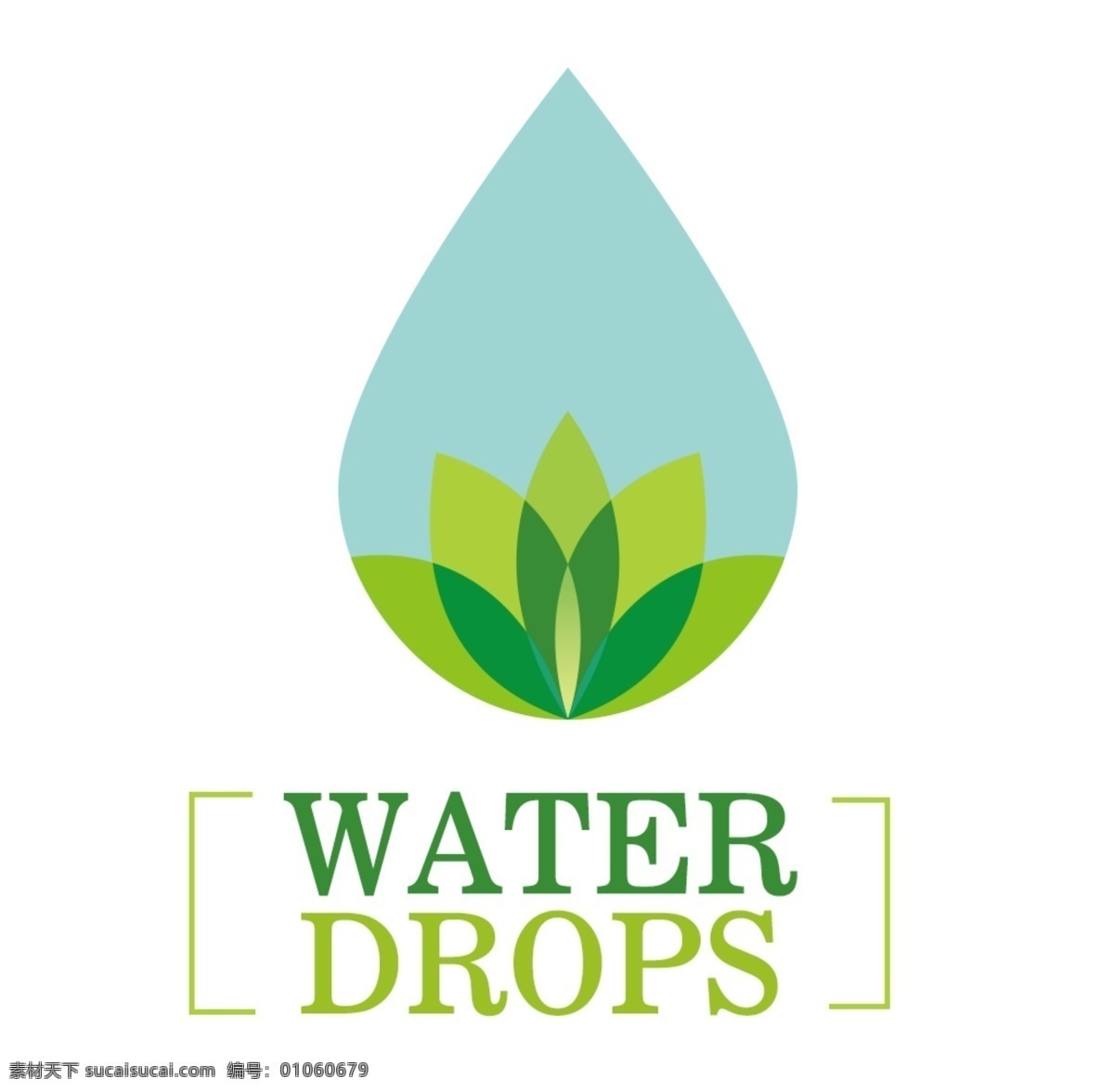 2018 环保 蓝色 绿色 水滴 配 图 印刷 logo 配图