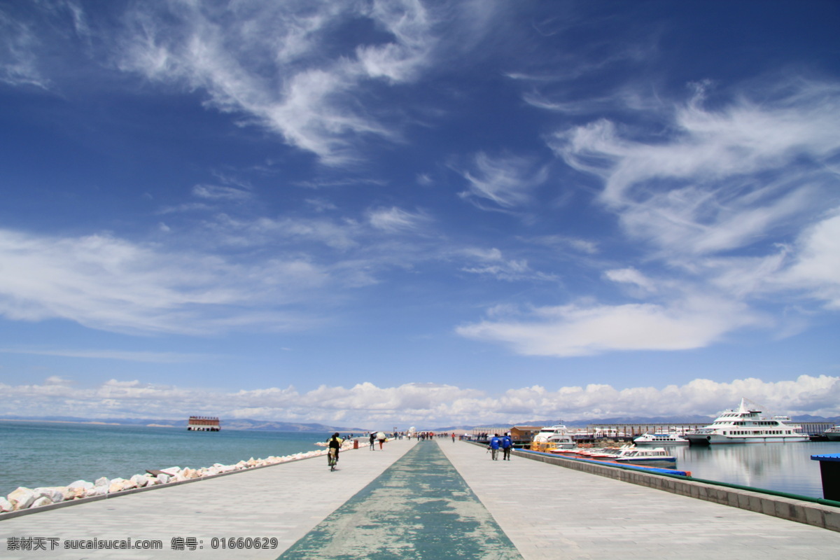 青海湖 长廊 堤岸 神圣 清净 旅游摄影 国内旅游 蓝色