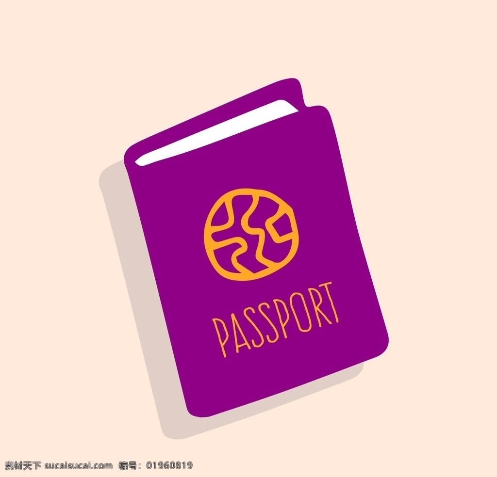 护照 通行证 白底摆拍 护照通行证 登机牌