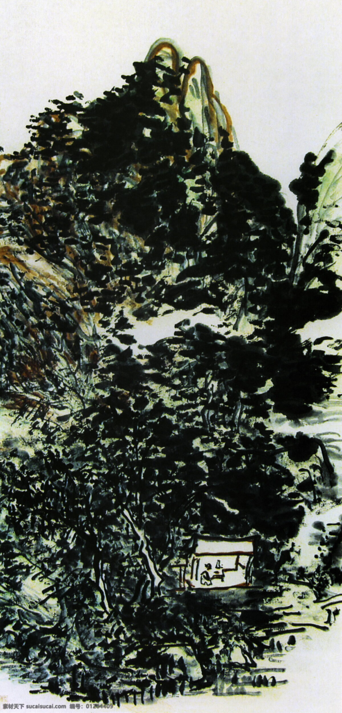 风景画 国画 绘画书法 山 山水画 书法 树 深山 夜 读图 轴 设计素材 模板下载 深山夜读图轴 中国画 写意画 黄宾虹作品 写意 水 水墨画 文化艺术 黄宾虹国画 装饰素材 山水风景画