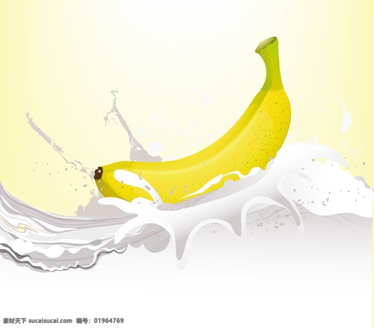 香蕉 牛奶 广告 背景 水果 奶水 矢量背景