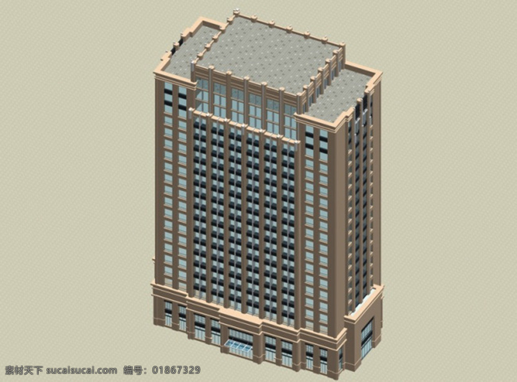 max 高层 银行 大楼 3d 模型 高层银行大楼 3d模型 灰色