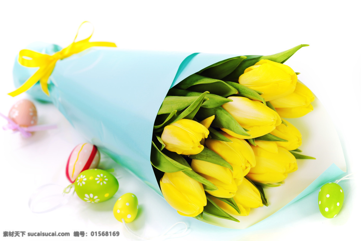 彩蛋 黄色 郁金香 复活节 鲜花 花卉 花朵 美丽鲜花 美丽花朵 花草树木 生物世界