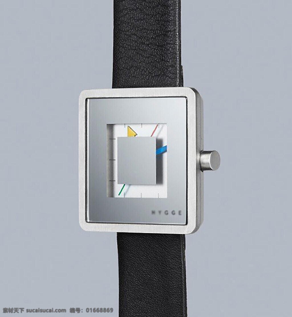 产品 黑色 几何 时间 时钟 创意 电子手表