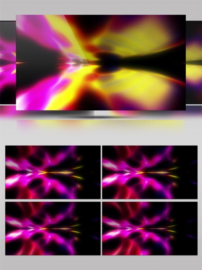紫色 梦幻 光雾 动态 视频 光束 激光 黄色 高清视频素材 电脑屏幕保护 3d视频素材