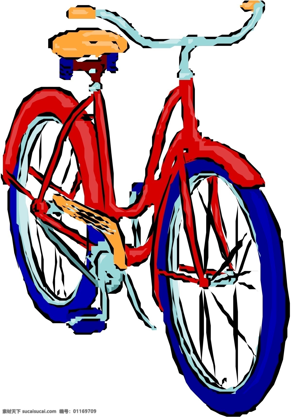 自行车 矢量素材 格式 eps格式 设计素材 自行车篇 交通运输 矢量图库 白色