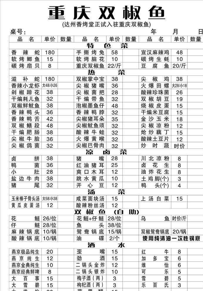 点菜单 联单 餐饮菜单 餐饮联单 菜单 菜单菜谱 矢量