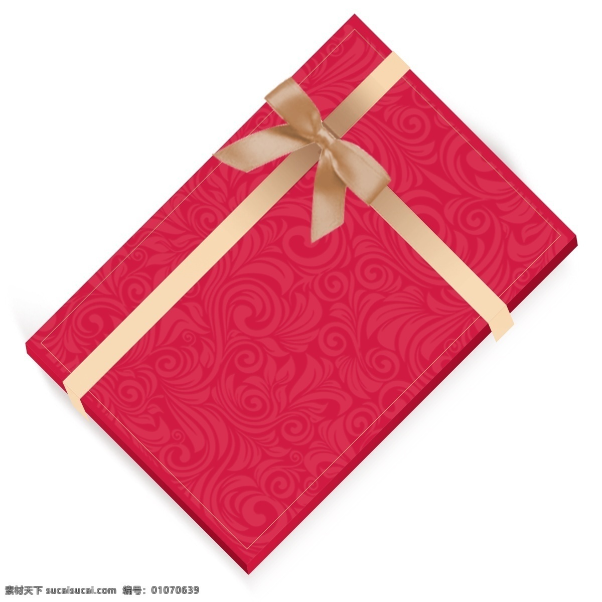 红色 礼物 盒 金丝带 金色蝴蝶结 礼物盒 设计素材 节日元素