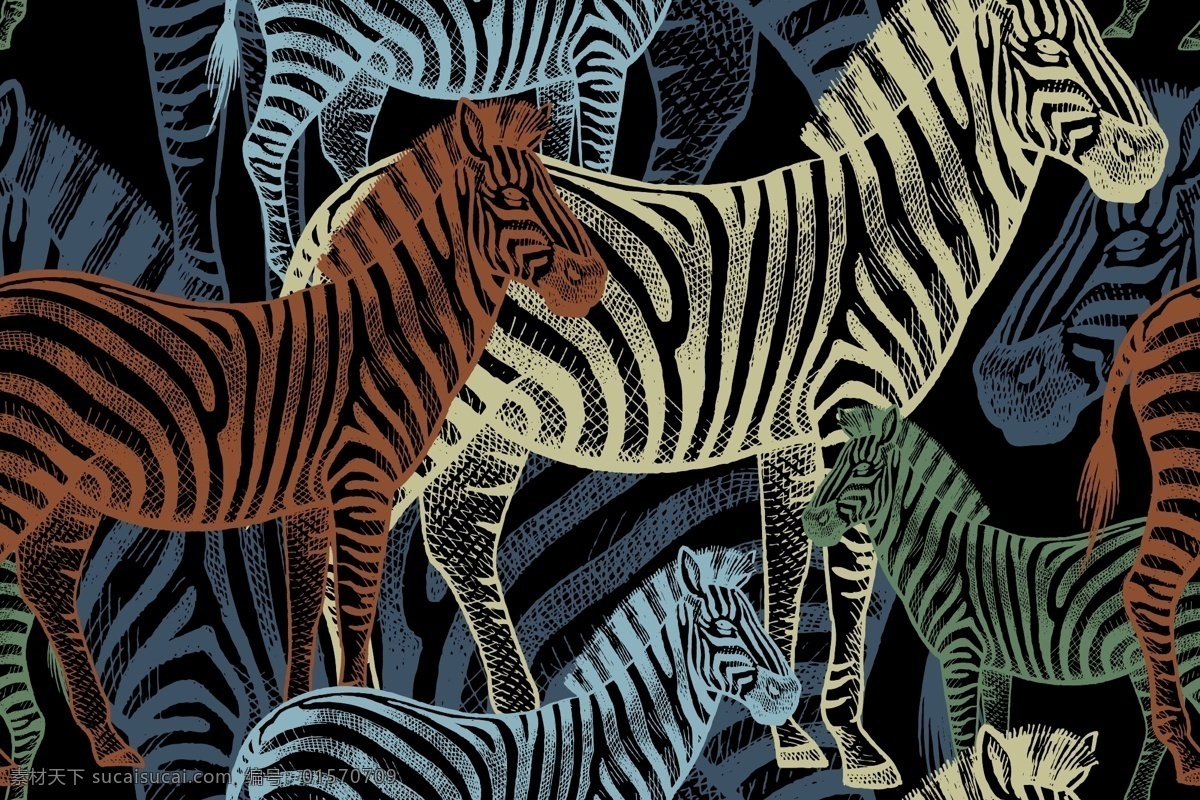 动物 丝巾 图案 动物丝巾图案 森林动物 野生动物 平铺图案 大象狮子 长颈鹿 鹿