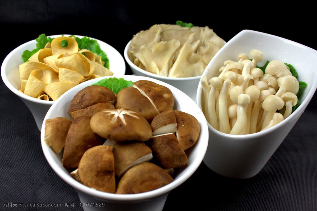 餐饮美食 火锅 火锅料 金针菇 蘑菇 食物原料 蔬菜 料 菇类 豆皮 火锅配菜 psd源文件