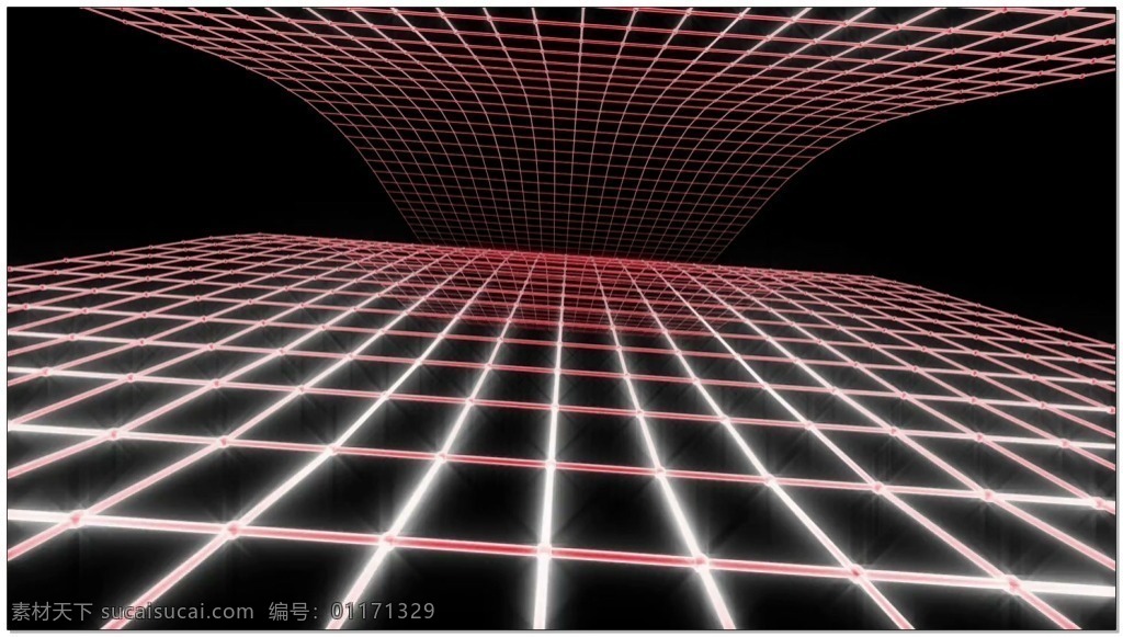 红色 科技 动态 视频 光芒 网格 视频素材 动态视频素材