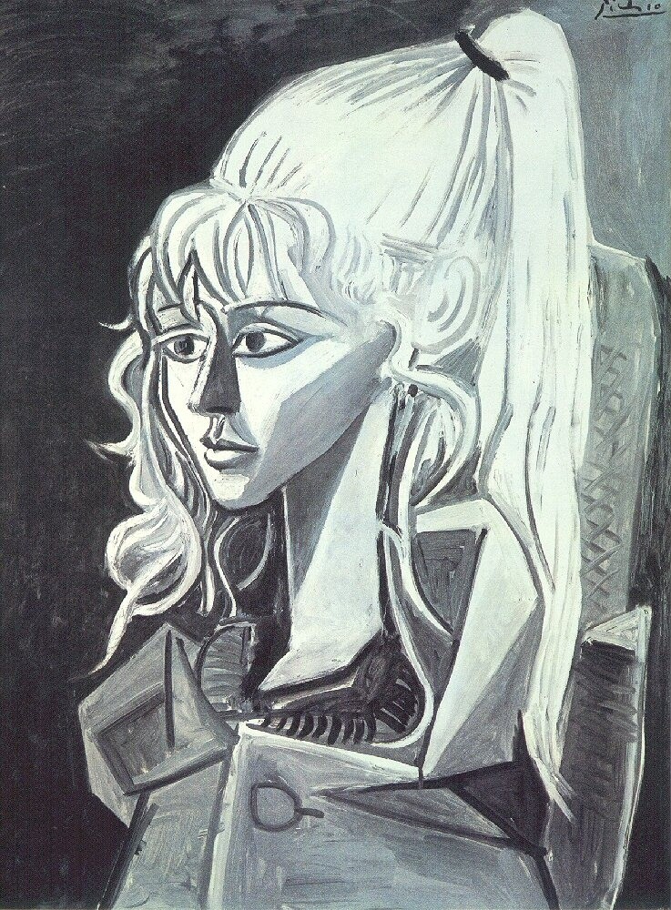 西班牙 画家 巴勃罗 毕加索 抽象 油画 人物 人体 装饰画 david sylvette de portrait 1954 装饰素材