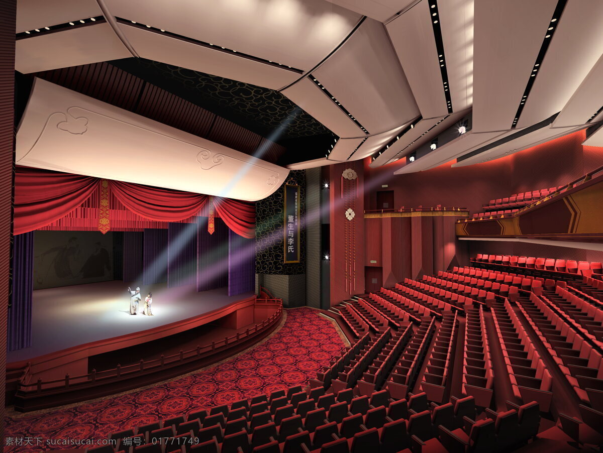 环境设计 室内设计 中国红 中国元素 影剧院 设计素材 模板下载 戏剧院 多功能厅 铝单板应用 家居装饰素材