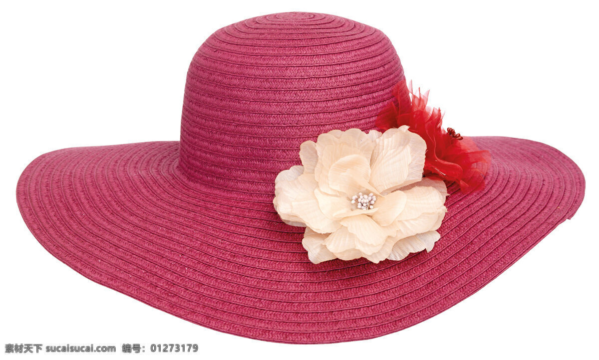 红帽 红色 女帽 花朵 服饰 时尚 生活素材 生活百科