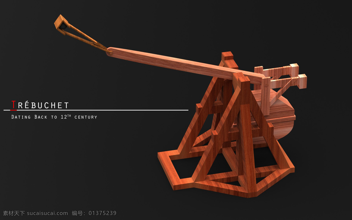 tr 桶 运动 solidworks trebuche 3d模型素材 其他3d模型