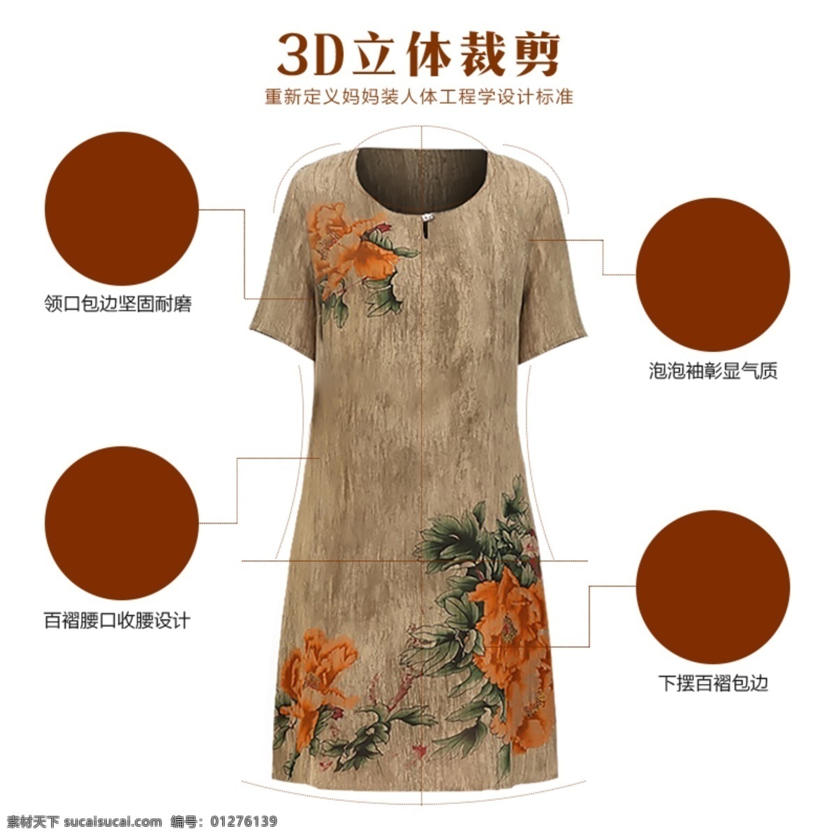 妈妈 装 3d 立体 裁剪 效果 妈妈装 3d裁剪 立体图 主图 细节